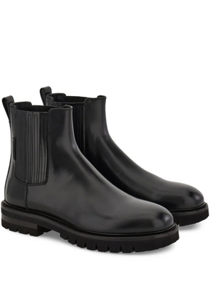Ferragamo leather panelled chelsea boots - Black