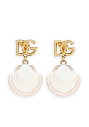 Dolce & Gabbana DG shell drop earrings - Gold