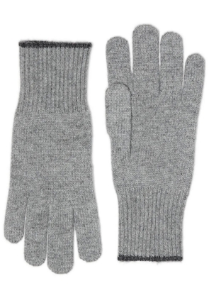 Brunello Cucinelli ribbed-knit cashmere gloves - Grey