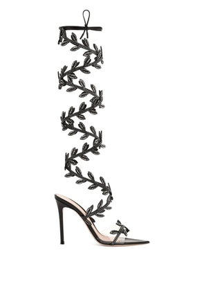 Gianvito Rossi 105m Crystal Flavia sandals - Black