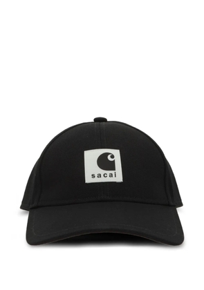 sacai x Carhartt WIP logo-patch baseball cap - Black