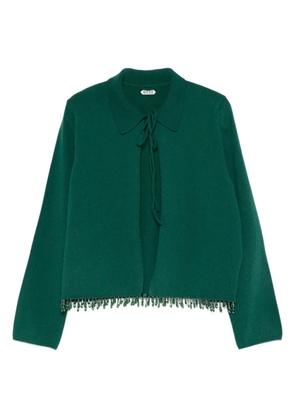 BODE Lodge tie droplet-beads cardigan - Green