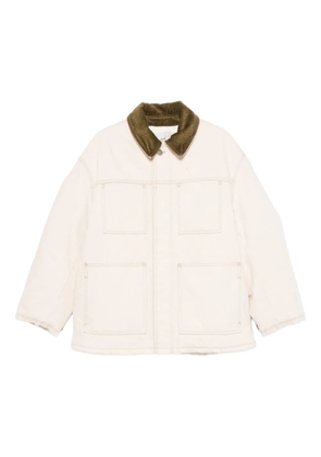 AMI Paris corduroy-collar pocket jacket - White