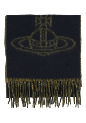 Vivienne Westwood Orb fringed scarf - Black