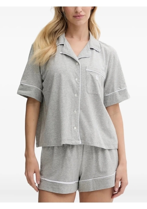 Polo Ralph Lauren button-front piped-trim pajamas - Grey