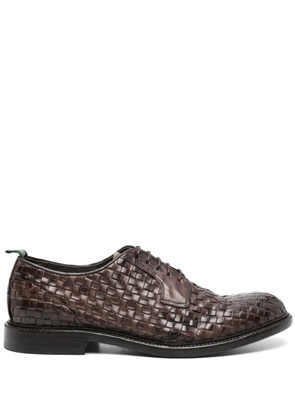 Green George interwoven-design Derby shoes - Brown
