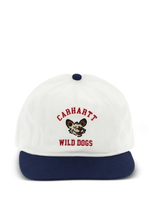 Carhartt WIP Wild Dog embroidery cap - White