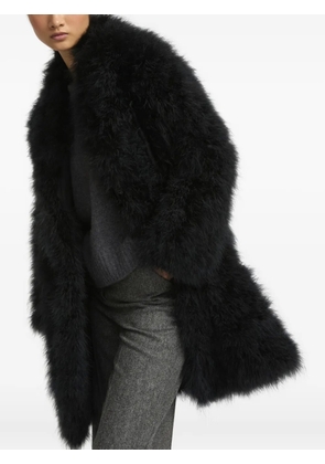 Yves Salomon feather-detailing coat - C99