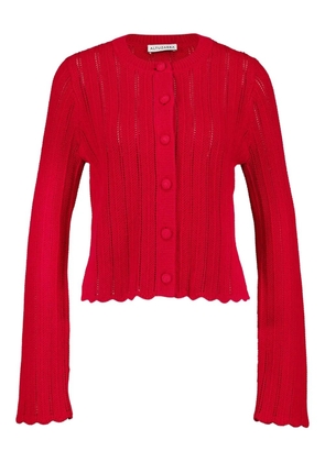 Altuzarra Mariette buttoned open-knit cardigan - Red