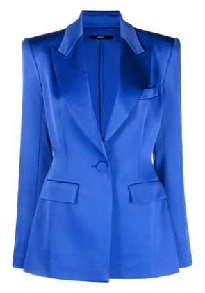 Alex Perry single-breasted satin blazer - Blue