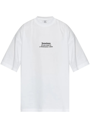 VETEMENTS logo-print cotton t-shirt - White
