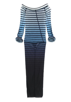 Jean Paul Gaultier striped maxi dress - Black