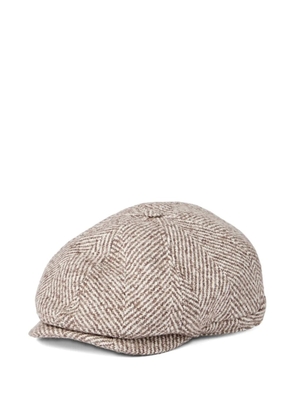 Brunello Cucinelli herringbone-pattern hat - Neutrals