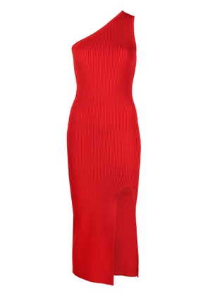 Michael Kors Collection asymmetric one-shoulder knitted dress - Red