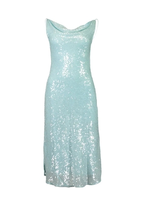 LAPOINTE sequined cowl-neck midi dress - Blue