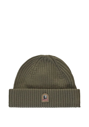 Parajumpers ribbed logo beanie - Green