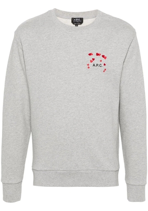 A.P.C. logo-print cotton sweatshirt - Grey