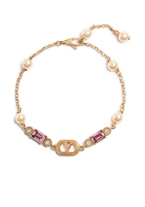 Valentino Garavani Ovalette embellished bracelet - Gold
