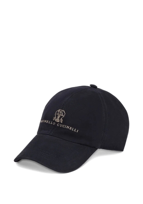 Brunello Cucinelli embroidered logo baseball cap - Blue
