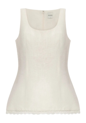 Posse Effi lace-trim top - White