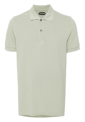 TOM FORD logo-embroidered polo shirt - Green