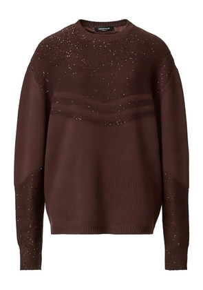 Fabiana Filippi sequin-embellished chevron sweater - Brown
