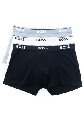 BOSS stripe-trim logo-waistband boxers - Black