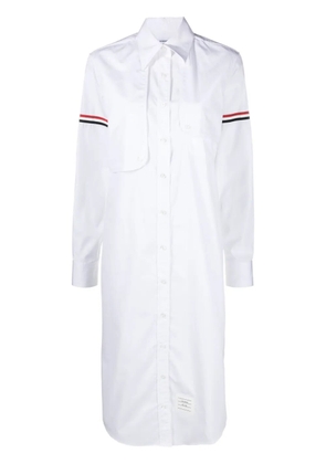 Thom Browne cotton midi shirt dress - White