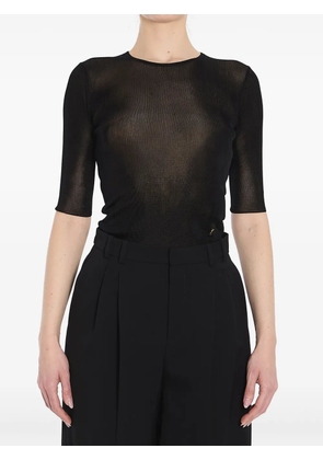 Saint Laurent Cassandre cropped top - Black