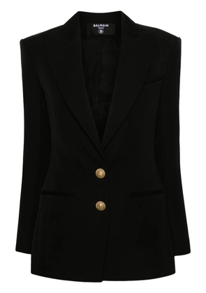 Balmain single-breasted virgin wool blazer - Black