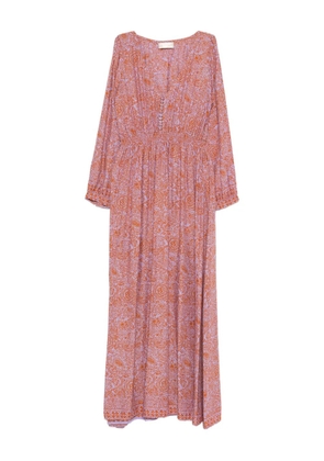 Natalie Martin April buttoned floral shangri dress - Purple