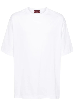 Gucci logo-embroidered cotton T-shirt - White
