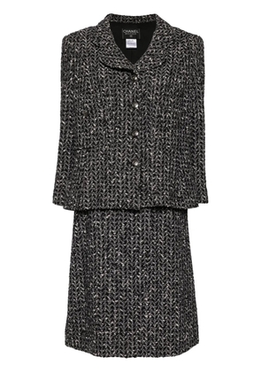 CHANEL Pre-Owned 1997 tweed skirt suit - Black