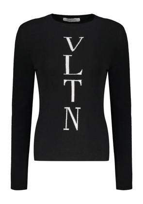 Valentino Garavani intarsia-knit logo jumper - Black
