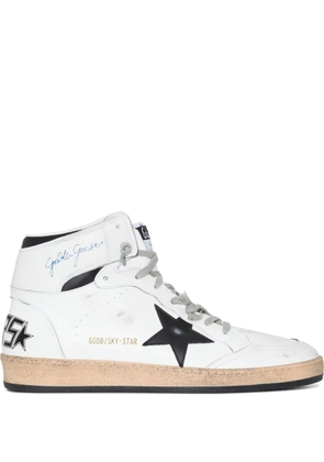 Golden Goose star-patch lace-up sneakers - White
