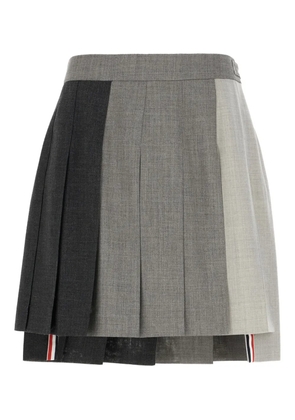 Thom Browne dropped back pleated mini skirt - Grey