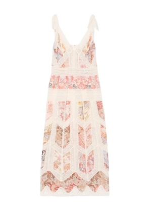 ZIMMERMANN Daylight Slip floral-print midi dress - Neutrals