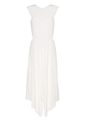 JOSEPH Silky Vichy Danube silk dress - Neutrals