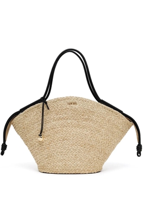 LOEWE large Paseo raffia tote bag - Neutrals