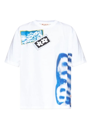 Marni patchwork print T-shirt - White