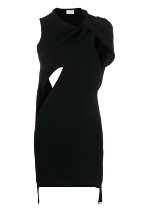 Courrèges Heritage crepe twist minidress - Black