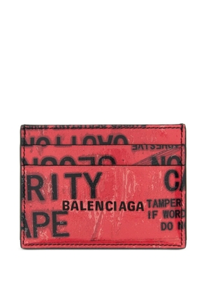 Balenciaga Tape Type leather card holder - Red