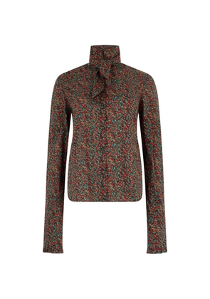 Philosophy Di Lorenzo Serafini ruffled floral-print blouse - Black