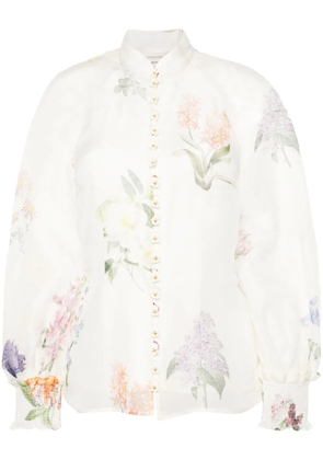 ZIMMERMANN Natura sheer blouse - White