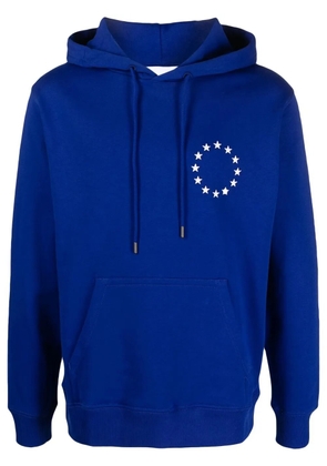 Études Studio Europa-print organic cotton hoodie - Blue