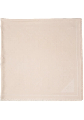 Prada Symbole jacquard shawl - Neutrals