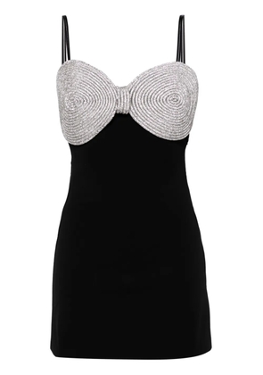 MACH & MACH crystal-embellished mini dress - Black