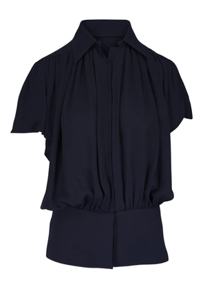 Lanvin pleated-panel short-sleeves top - Black