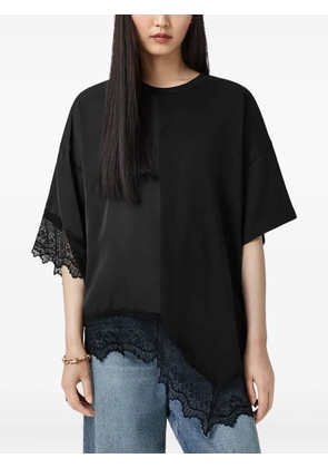 AllSaints Lenny short-sleeves lace T-shirt - Black