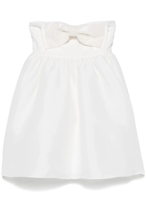 Self-Portrait taffeta bandeau mini dress - White